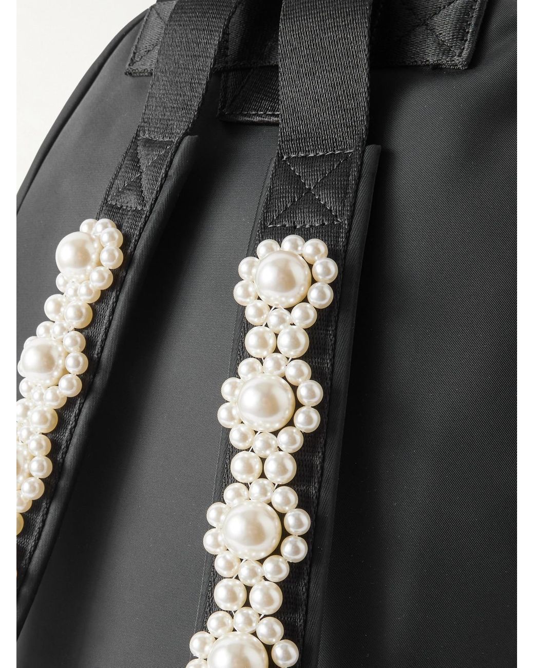 Simone Rocha Black Embellished Shell Backpack