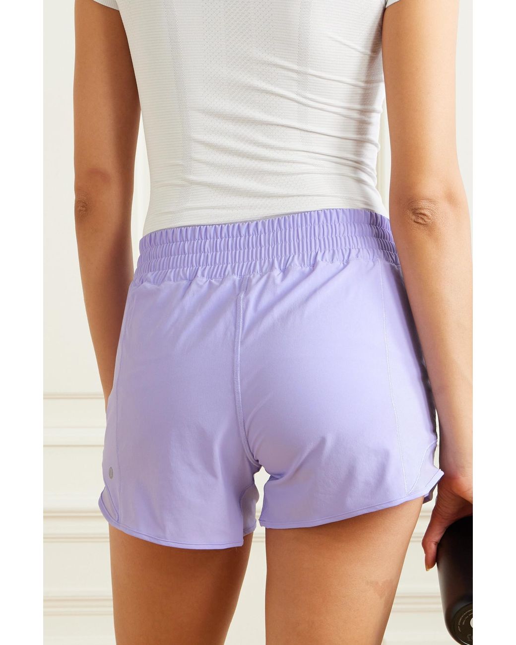 lululemon athletica Hotty Hot Mid-rise Mesh-paneled Stretch Recycled-swift  Shorts in Purple