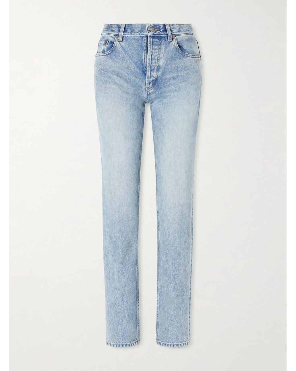 Saint Laurent Blue Straight-Leg Jeans
