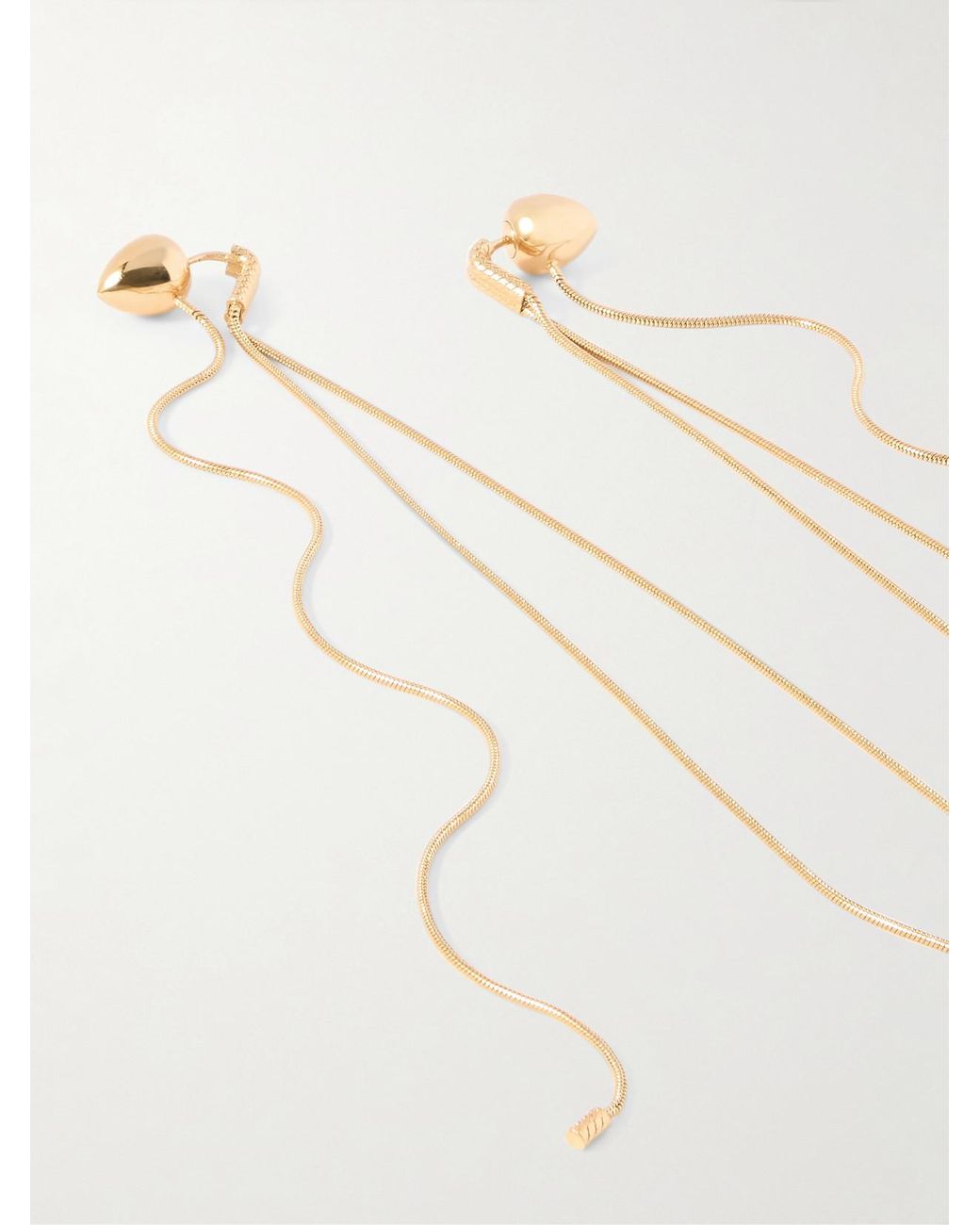 Alaïa White Layered-Tone Earrings