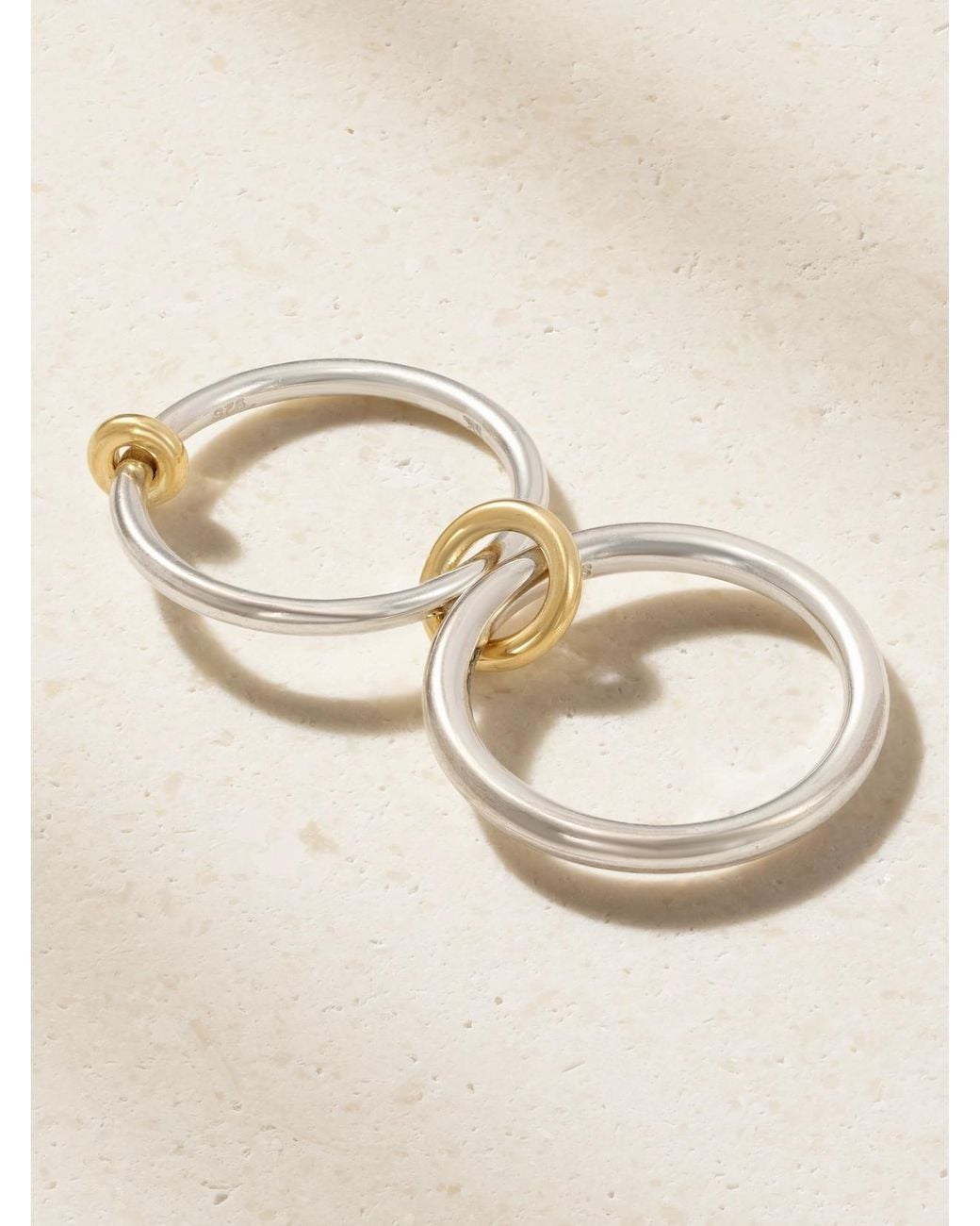 Spinelli Kilcollin Natural Virgo Set Of Two 18-Karat And Sterling Rings