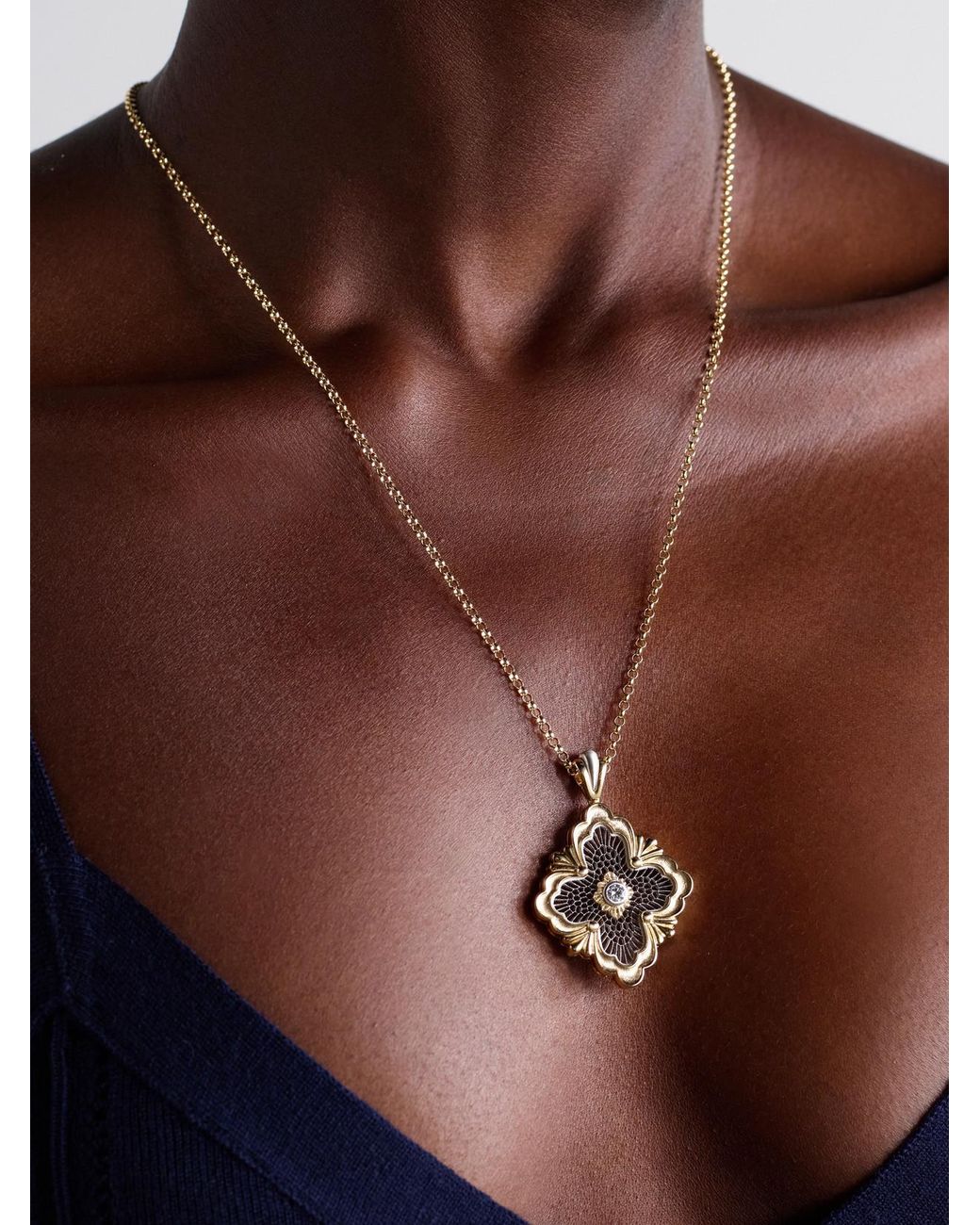 Buccellati Natural Opera Tulle 18-Karat And Diamond Necklace