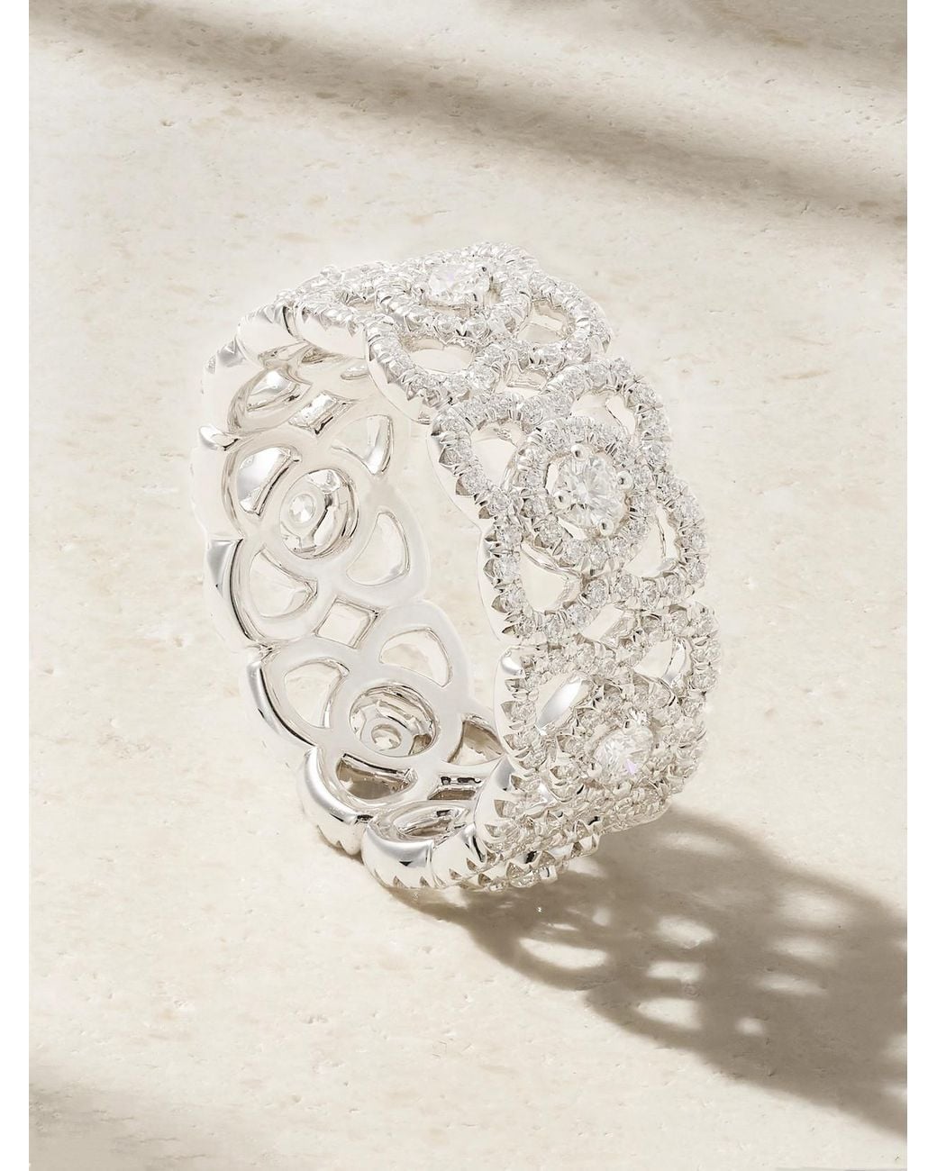 De Beers London Natural Lotus By De Beers 18-Karat Diamond Ring