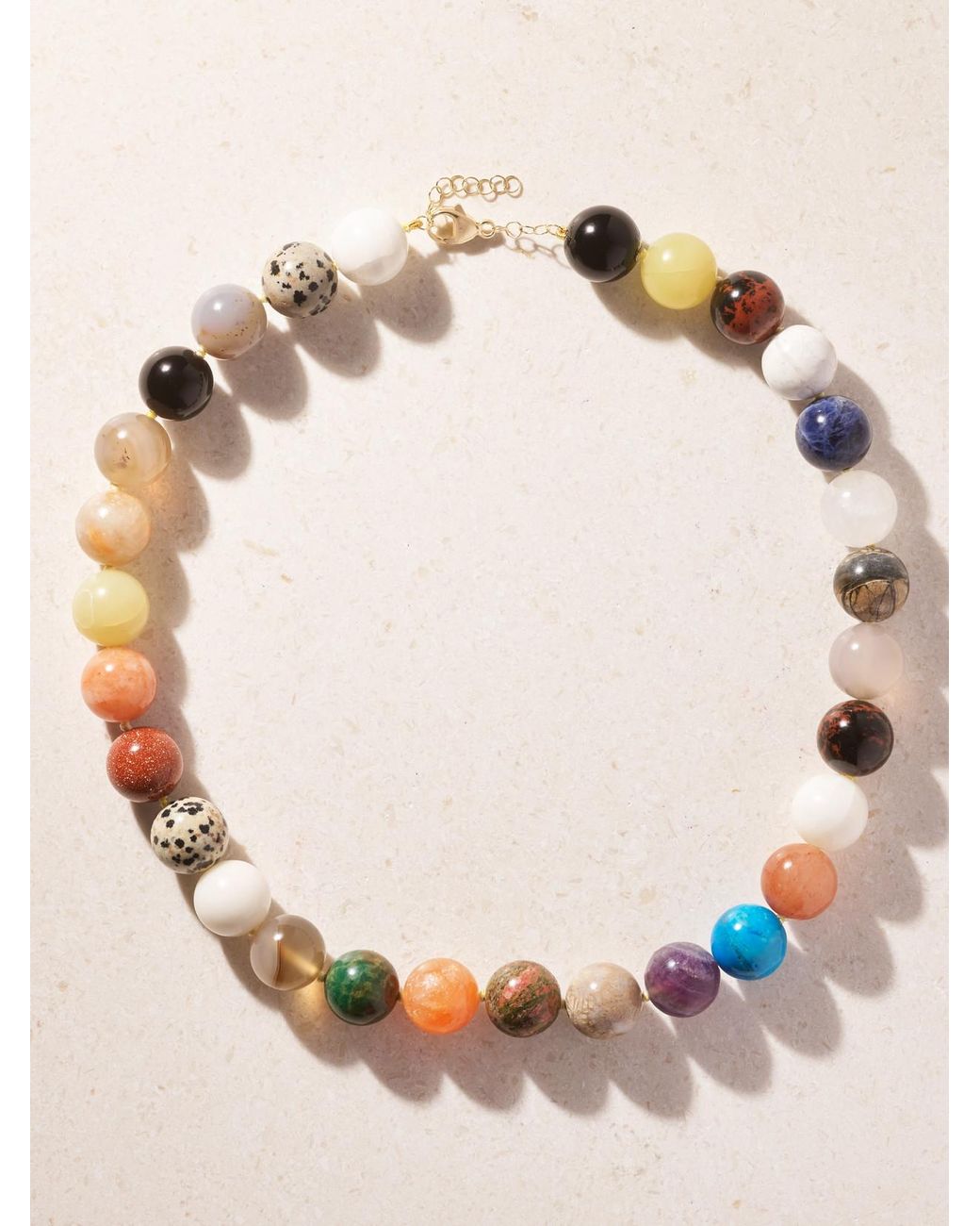 JIA JIA Natural 14-Karat-Stone Beaded Necklace