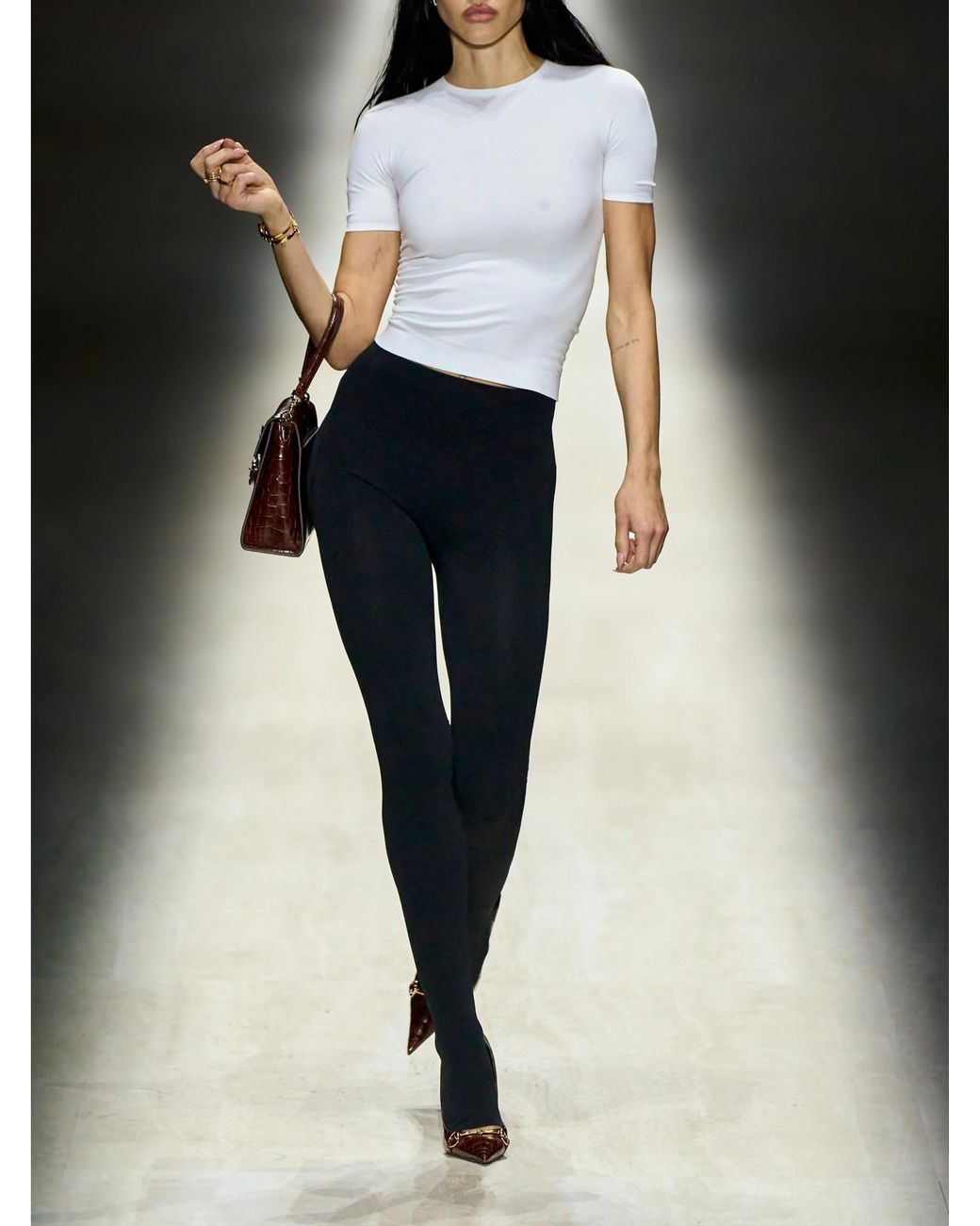 Gucci White Stretch-Jersey T-Shirt