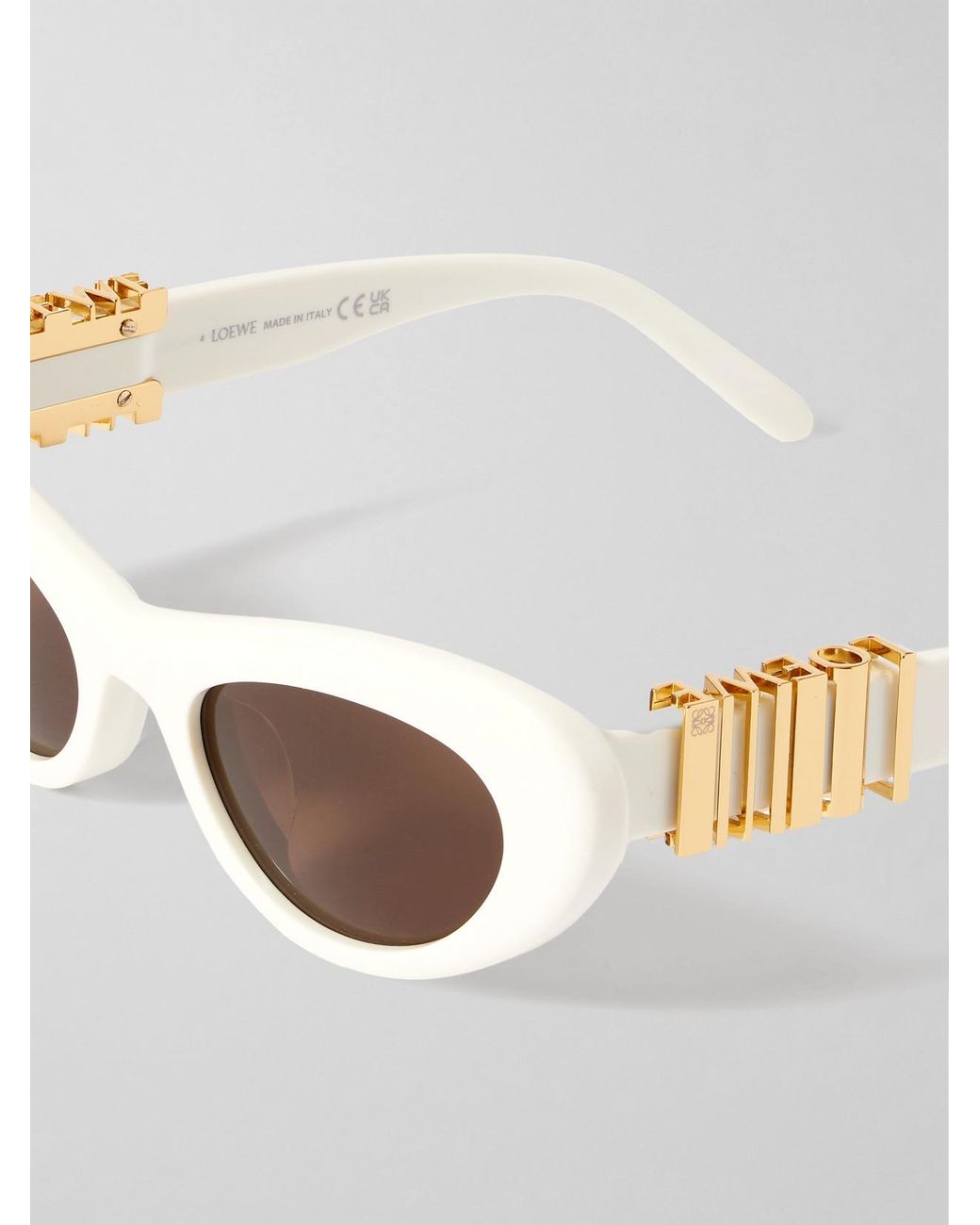 Loewe White Cocktail Cat-Eye Acetate Sunglasses