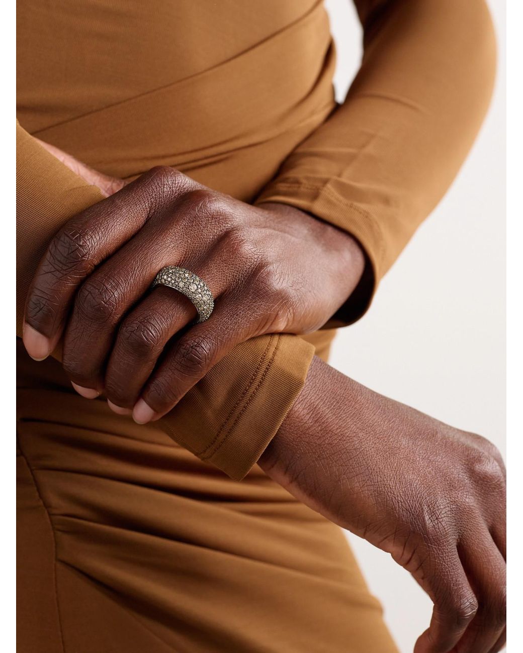 Lucy Delius White Bombé 14-Karat Diamond Ring