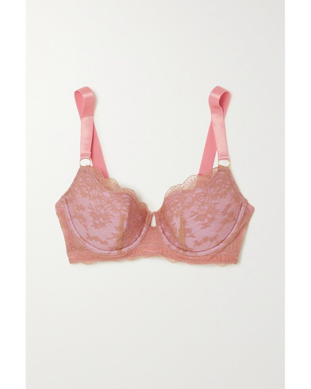 Dora Larsen + Net Sustain Skyler Organic Cotton-blend Underwired Bra In  Pink