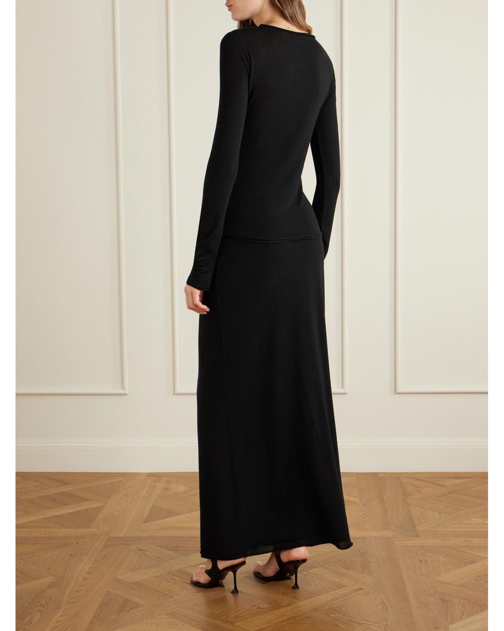 Colleen Allen Black Tencel Modal-Blend T-Shirt