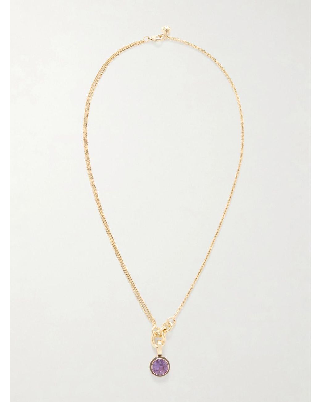 Roxanne Assoulin White The Single Drop-Tone And Cubic Zirconia Necklace