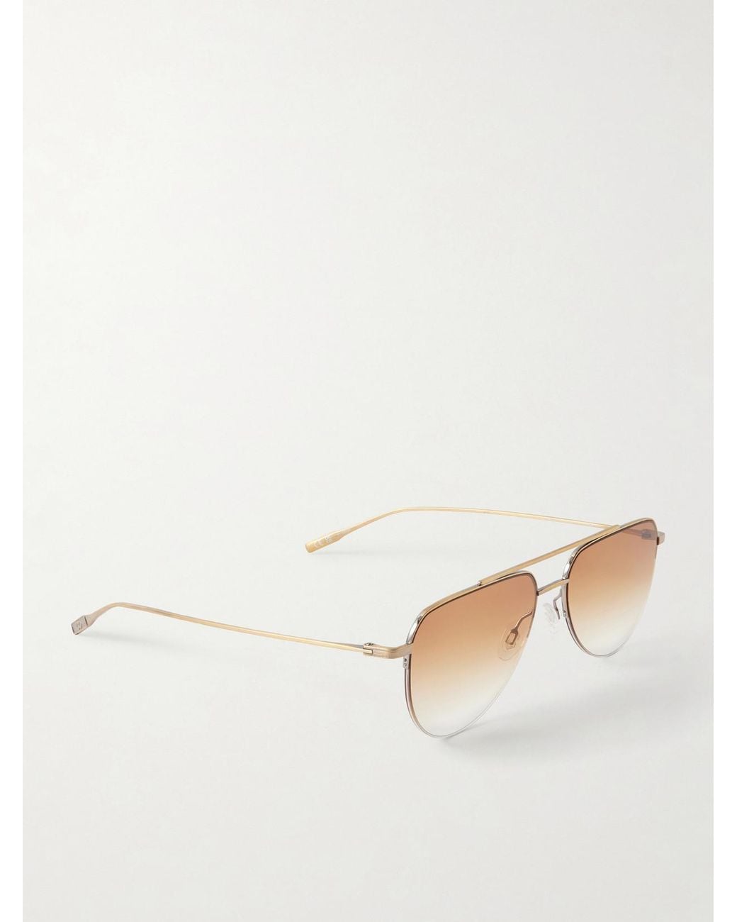 Barton Perreira Natural Mcnair Aviator-Style Metal Sunglasses