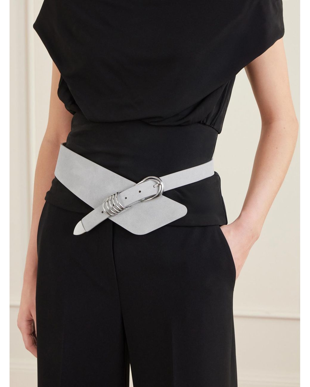 DEHANCHE White Alcott Suede Belt