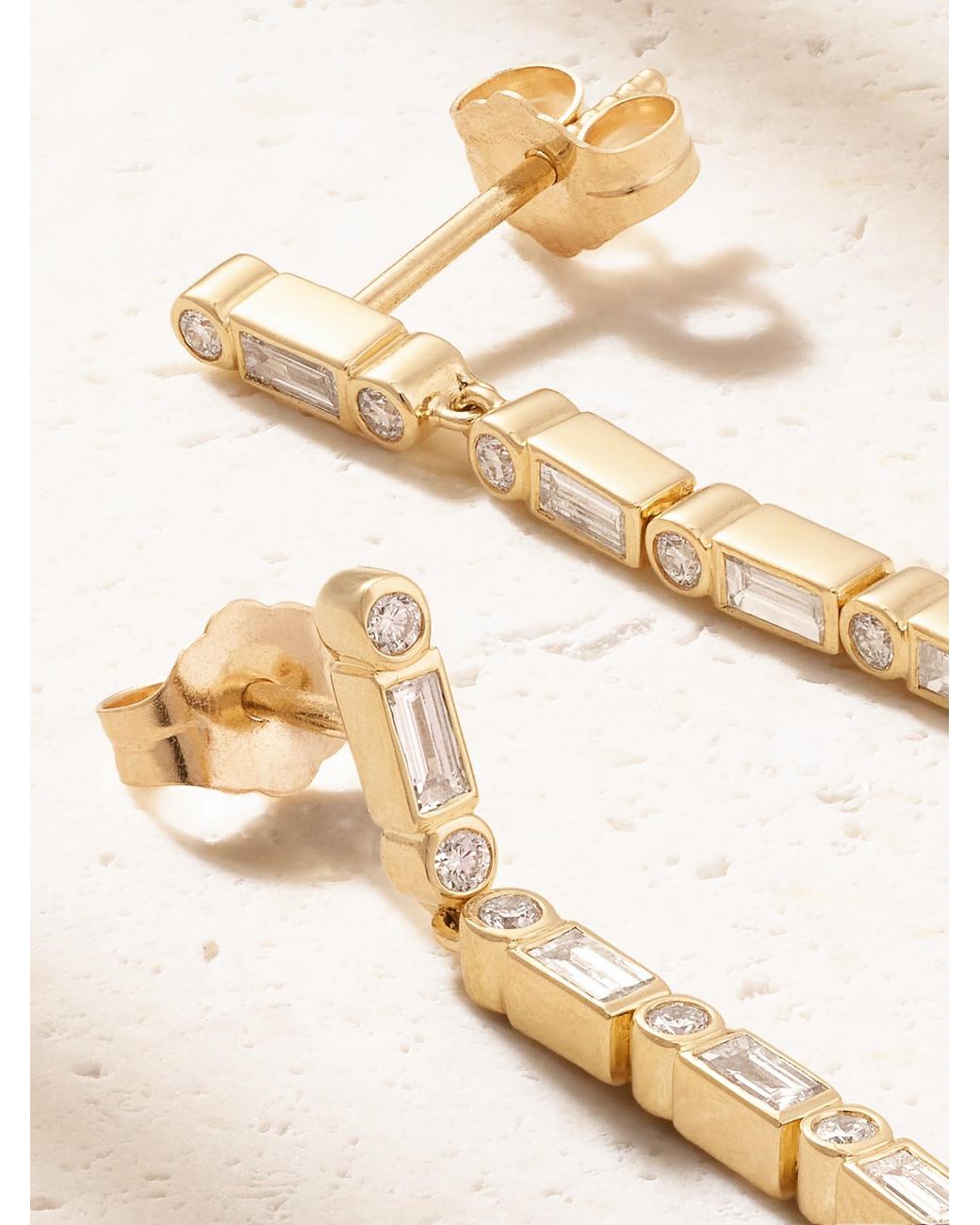 Sydney Evan Natural 14-Karat Diamond Earrings