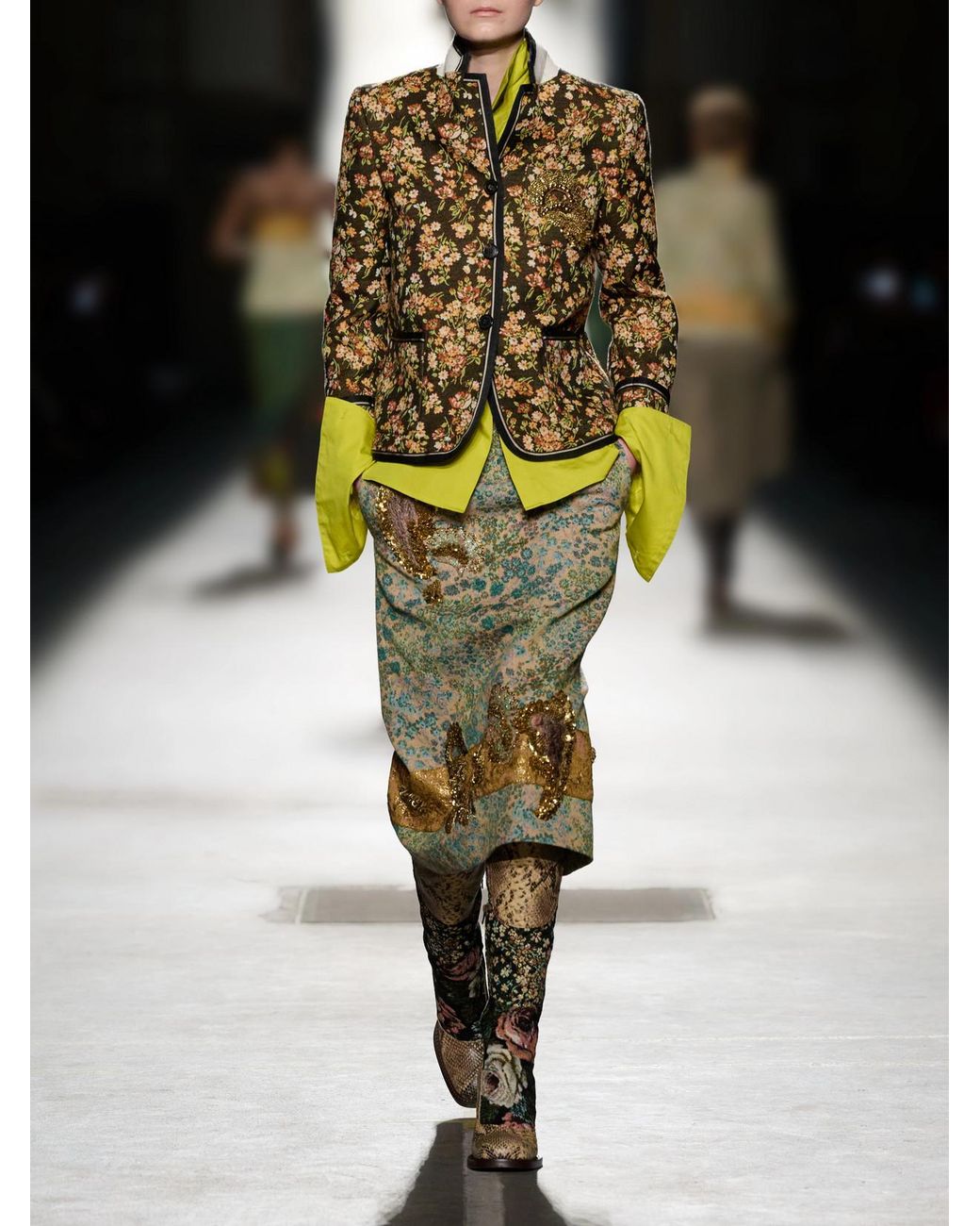 Dries Van Noten Yellow Darted Cotton-Poplin Shirt
