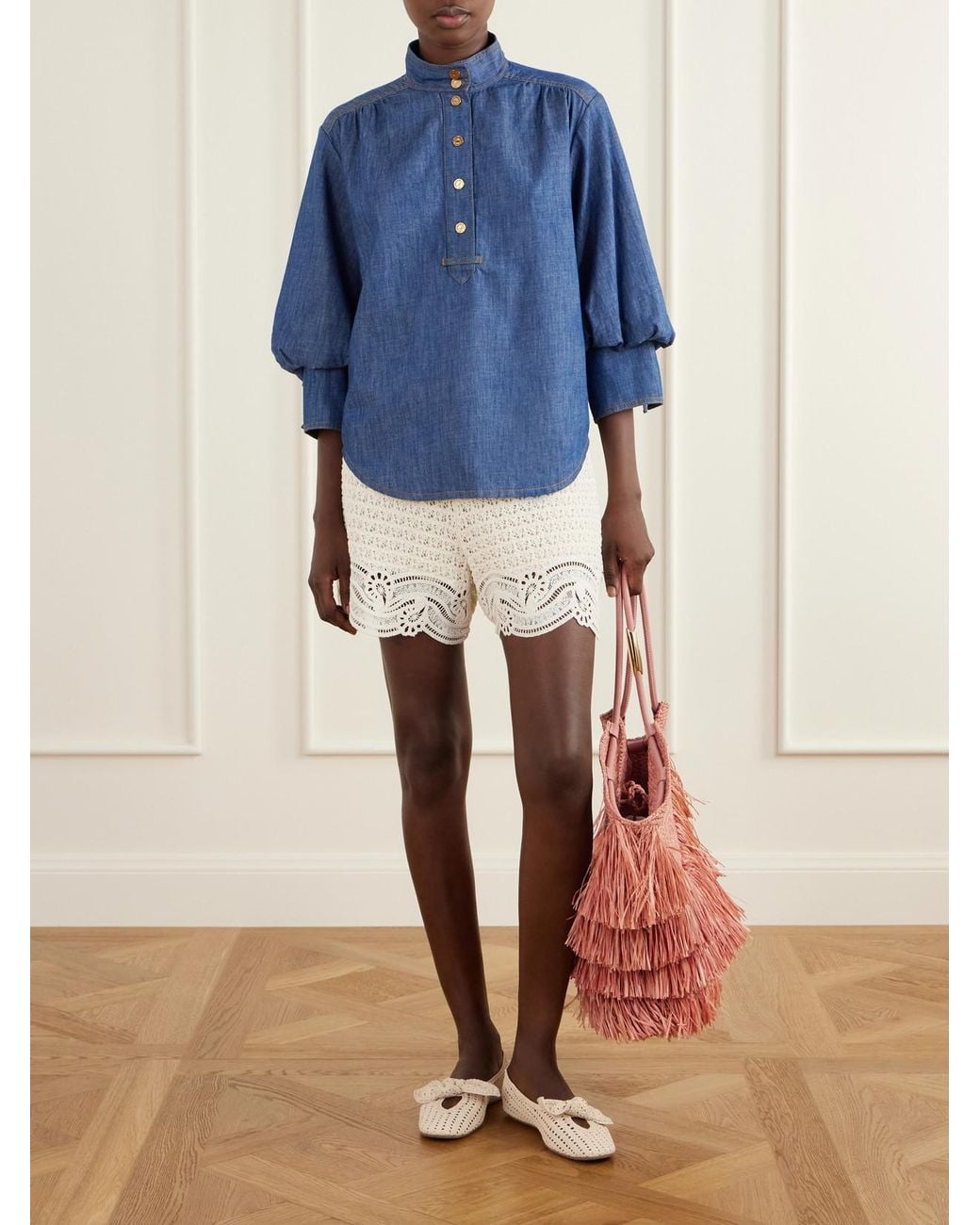 Zimmermann Blue Echo Denim Shirt
