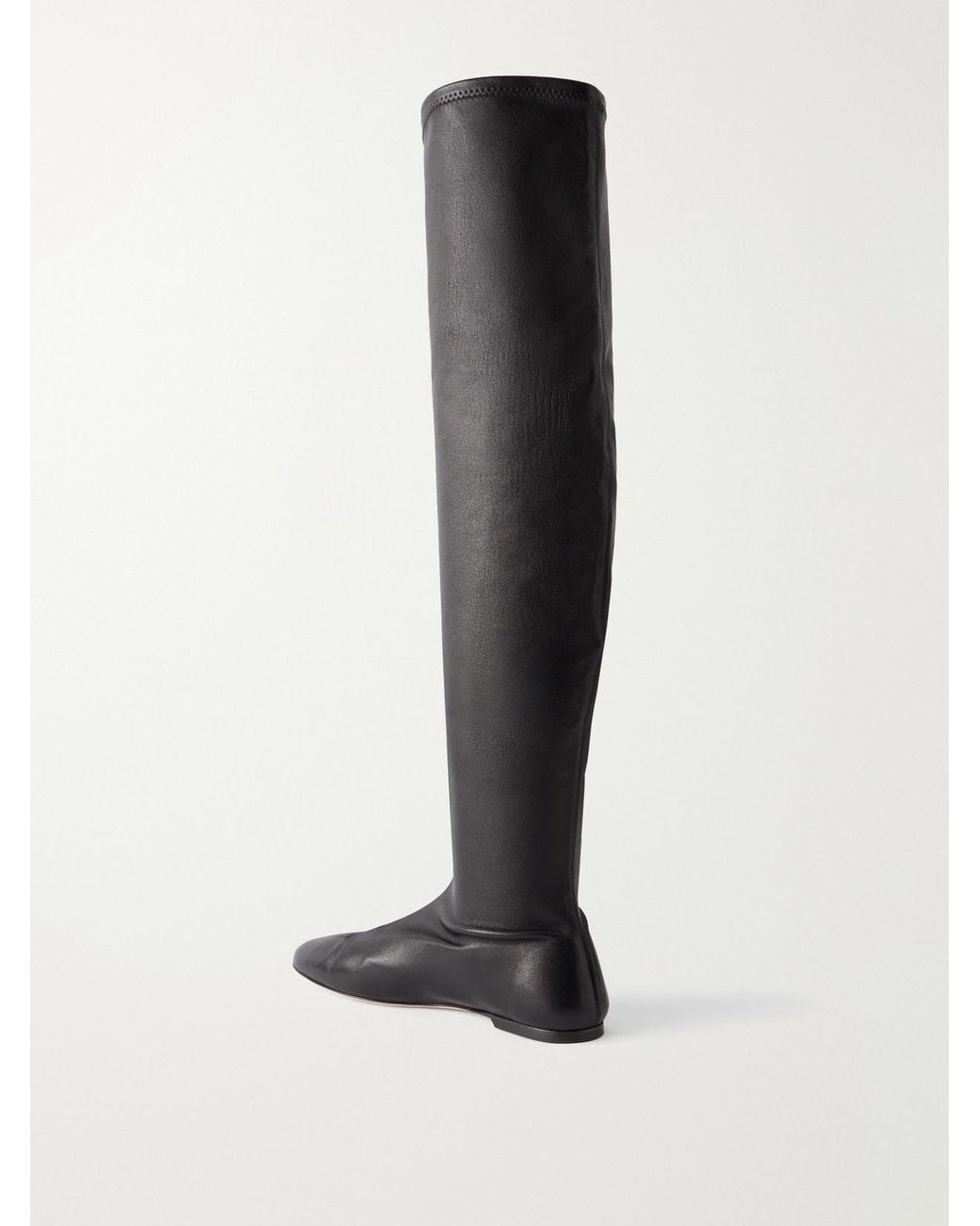 Totême White Leather Over-The-Knee Boots