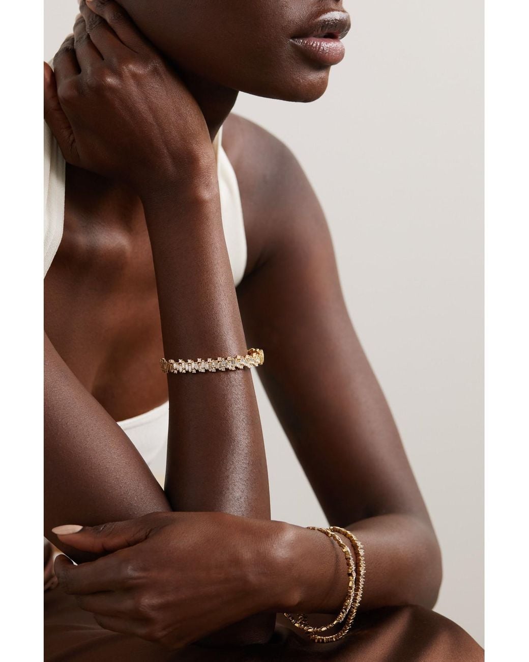 Suzanne Kalan Natural Shimmer 18-Karat Diamond Bracelet