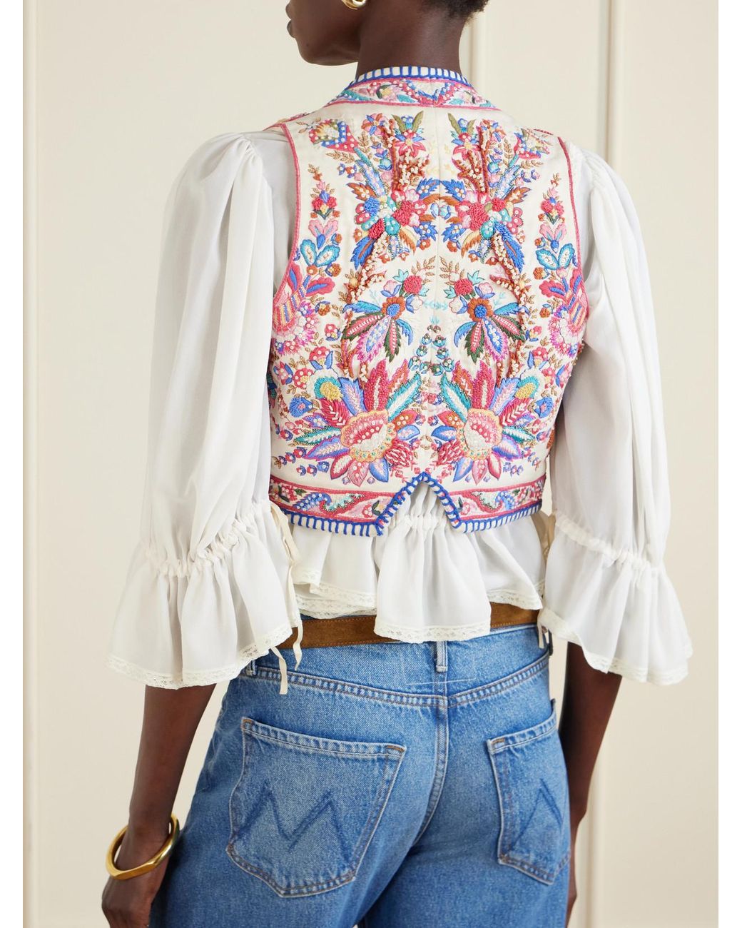 Etro Embroidered Cotton Vest