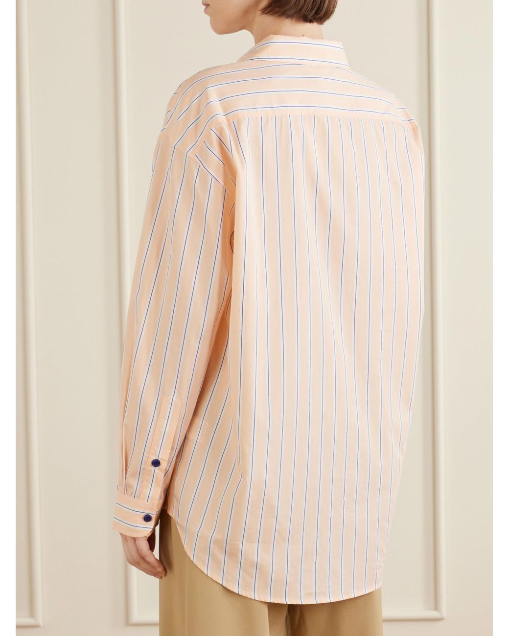 La Ligne Natural Striped Cotton-Poplin Shirt