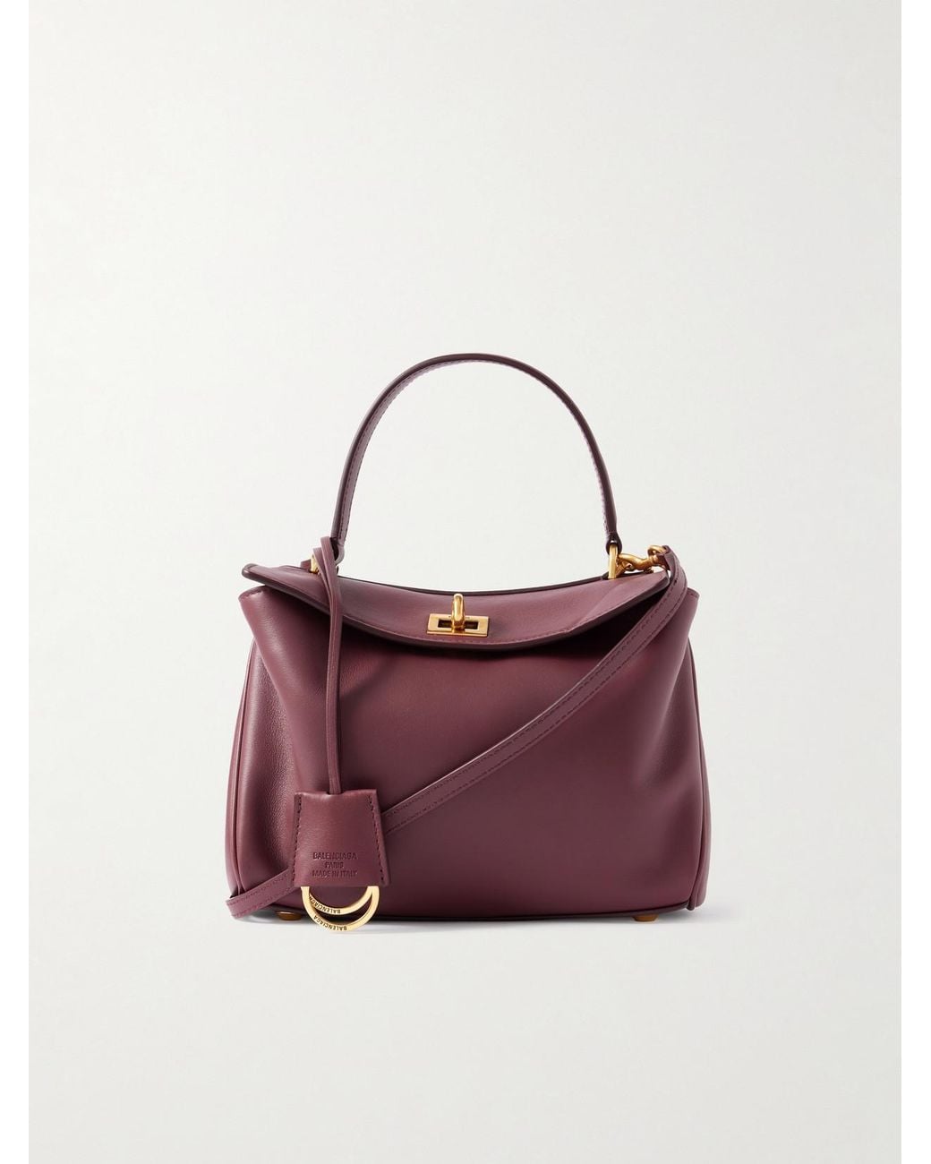 Balenciaga Purple Rodeo Mini Leather Top-Handle Bag