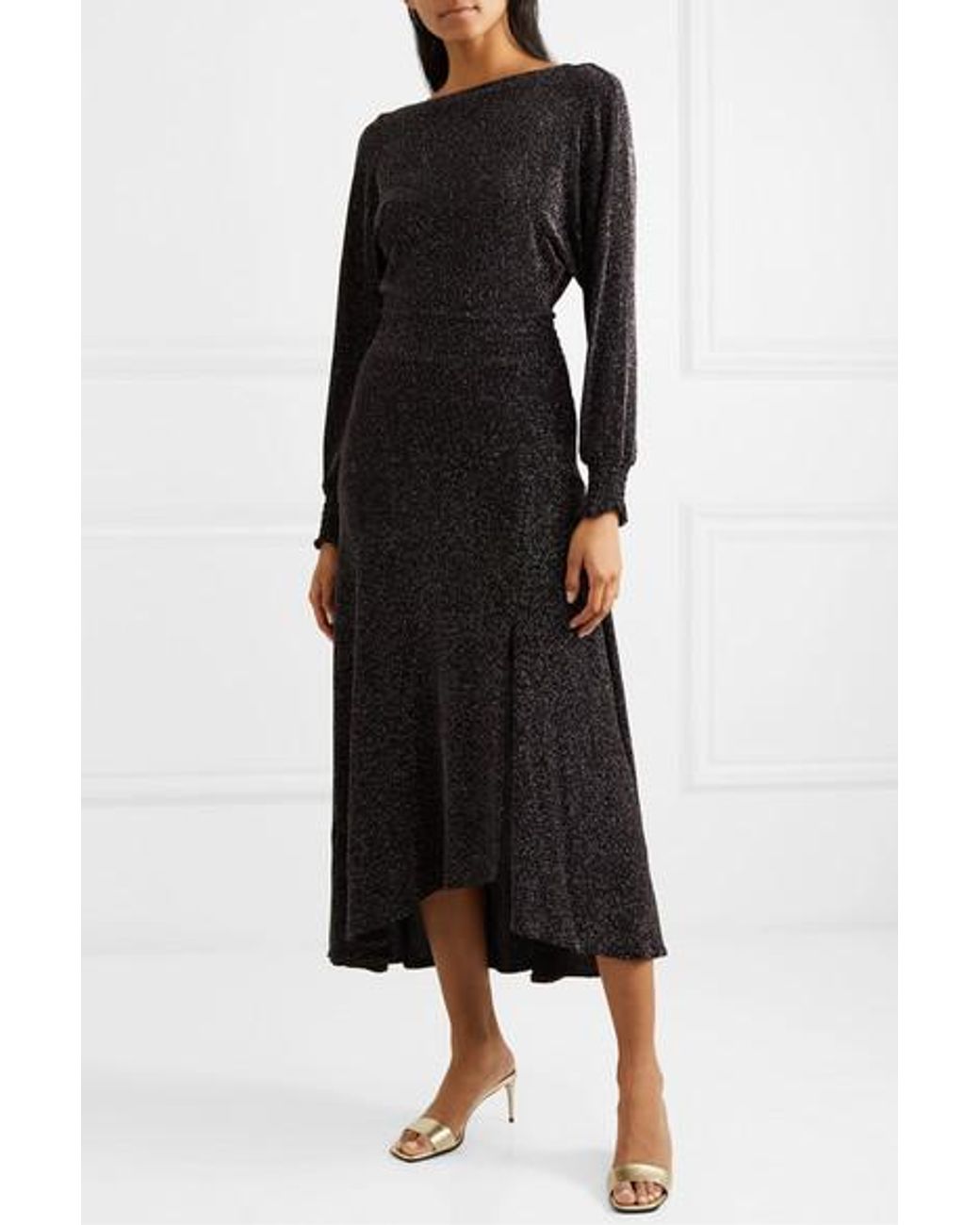 Maje Rio Metallic Stretch-jersey Midi 
