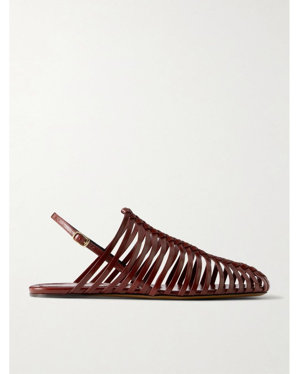 Dries Van Noten Brown Leather Braided Sandals