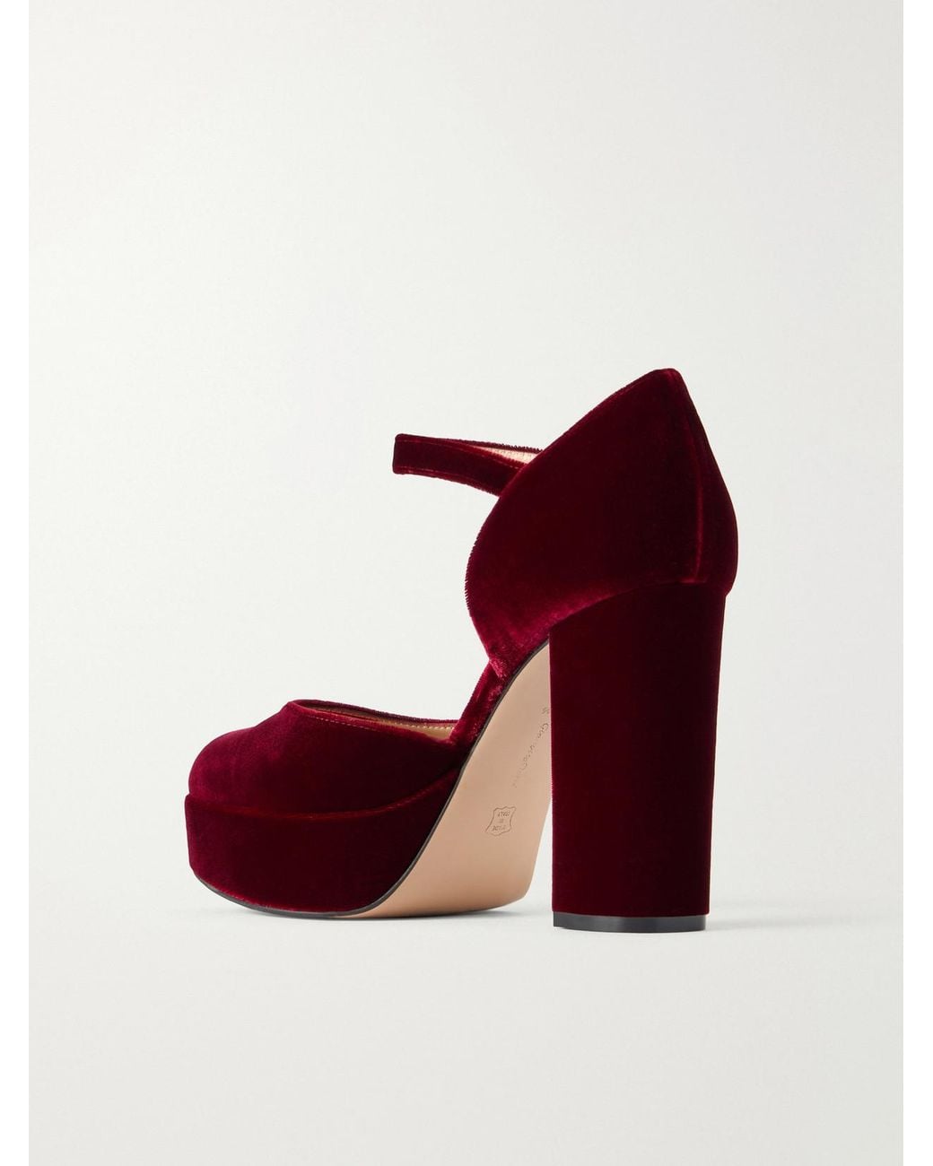 Gianvito Rossi Red 70 Velvet Pumps