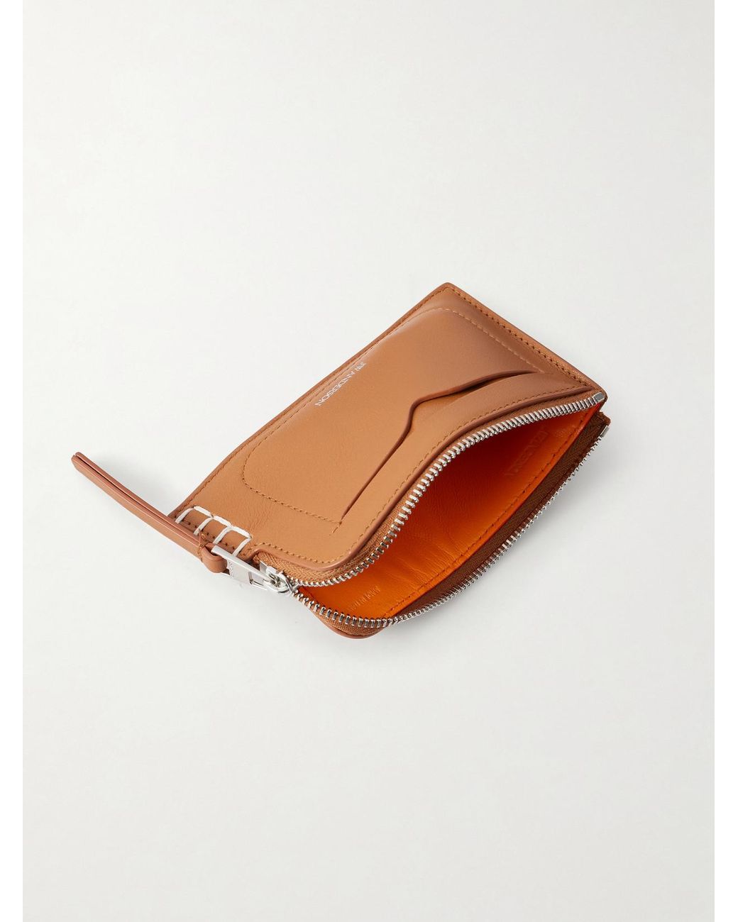 J.W. Anderson Brown Loafer Textured-Leather Wallet