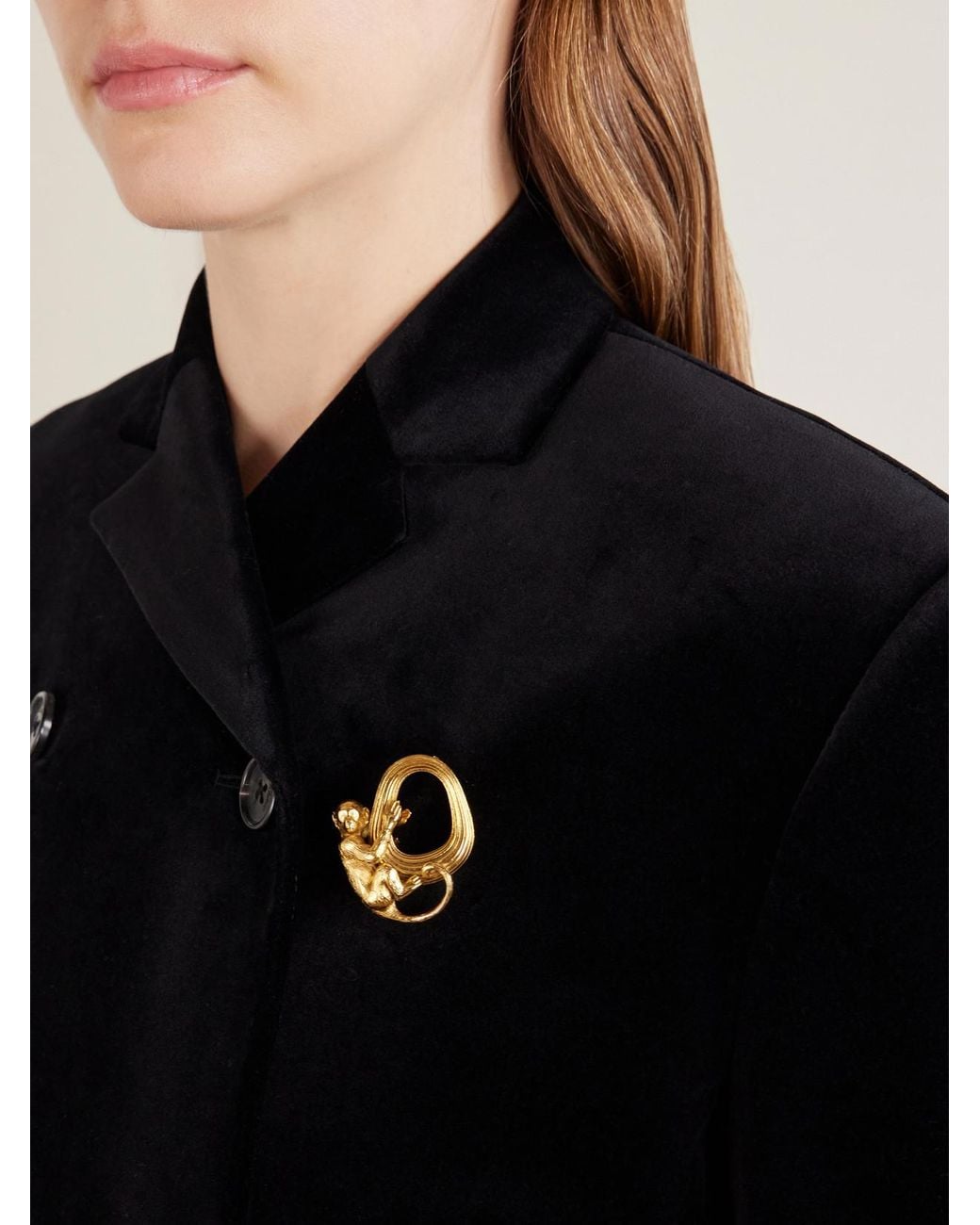 Khaite Metallic Monkey-Toned Brooch