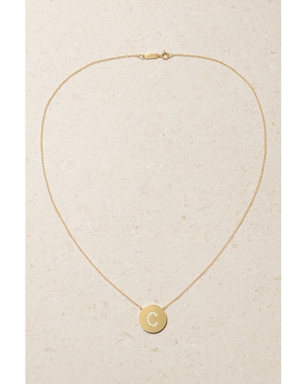 Jennifer Meyer Natural Initial 18-Karat Diamond Necklace