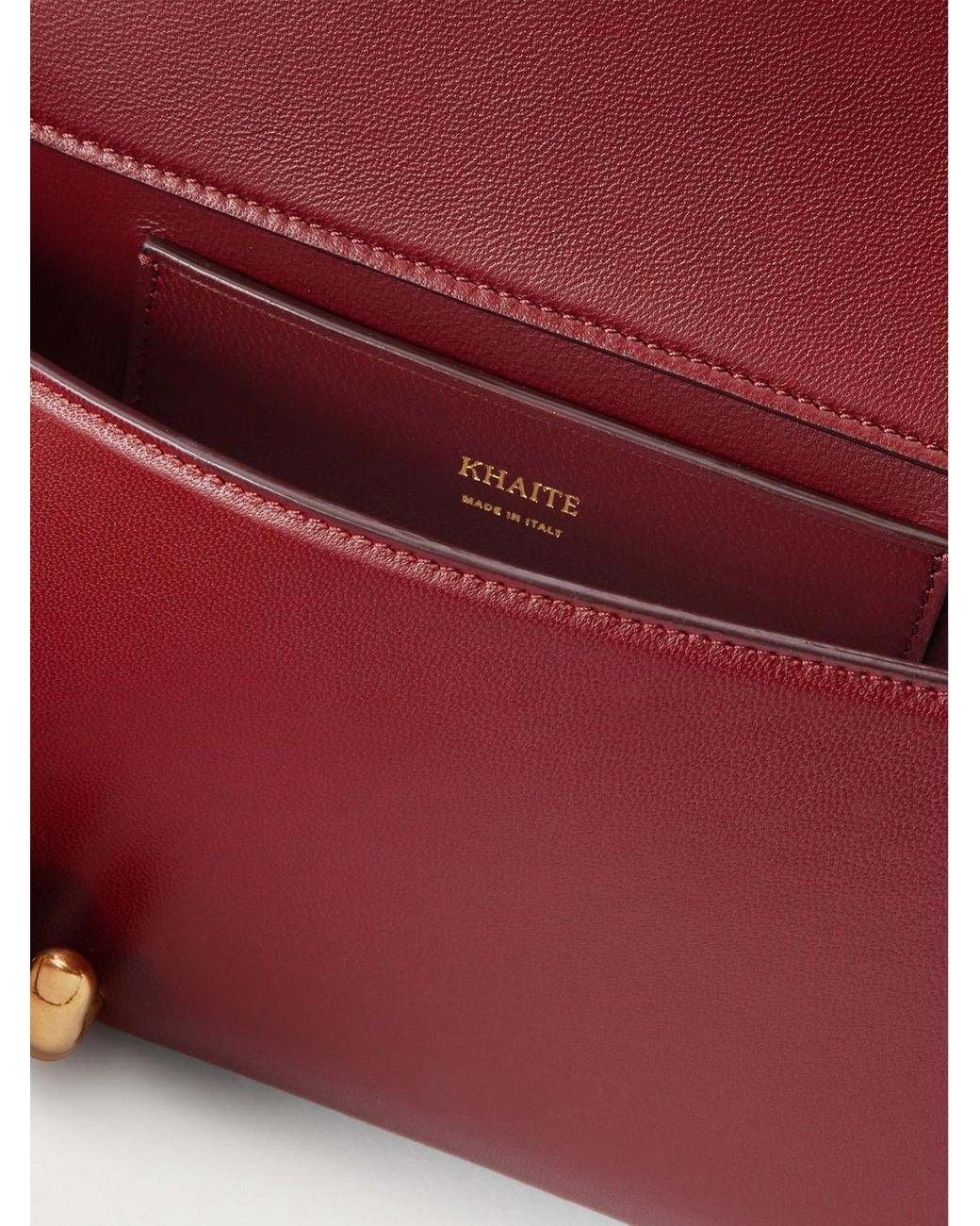 Khaite Embellished Textured-Leather Clutch
