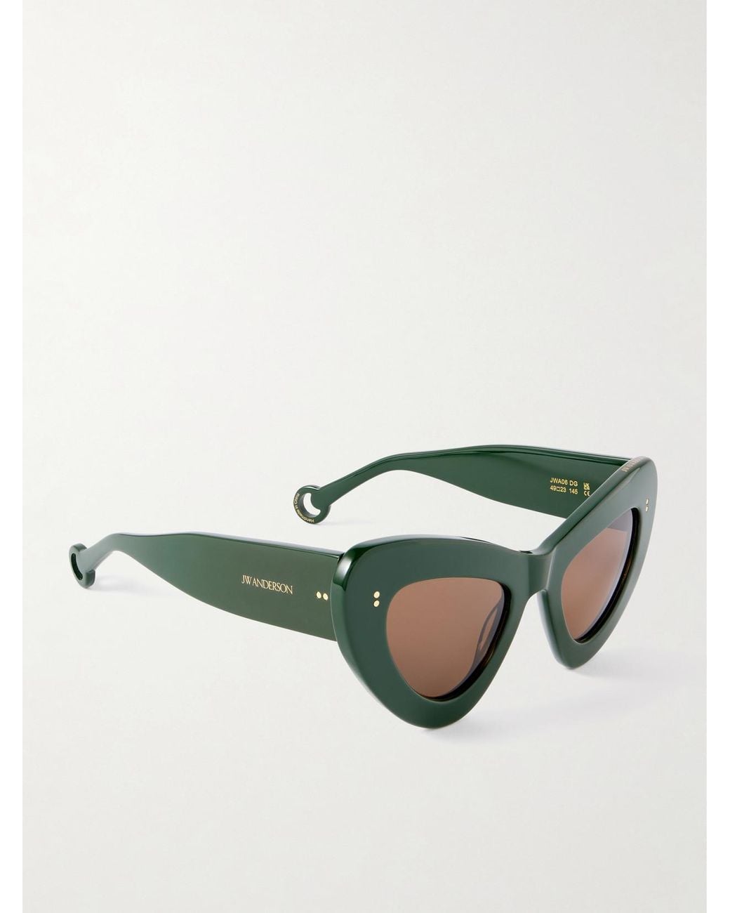 J.W. Anderson Green Butterfly Cat-Eye Acetate Sunglasses
