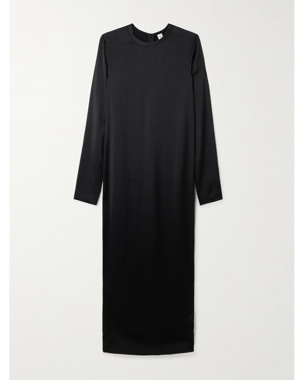 Totême Black Satin Maxi Dress