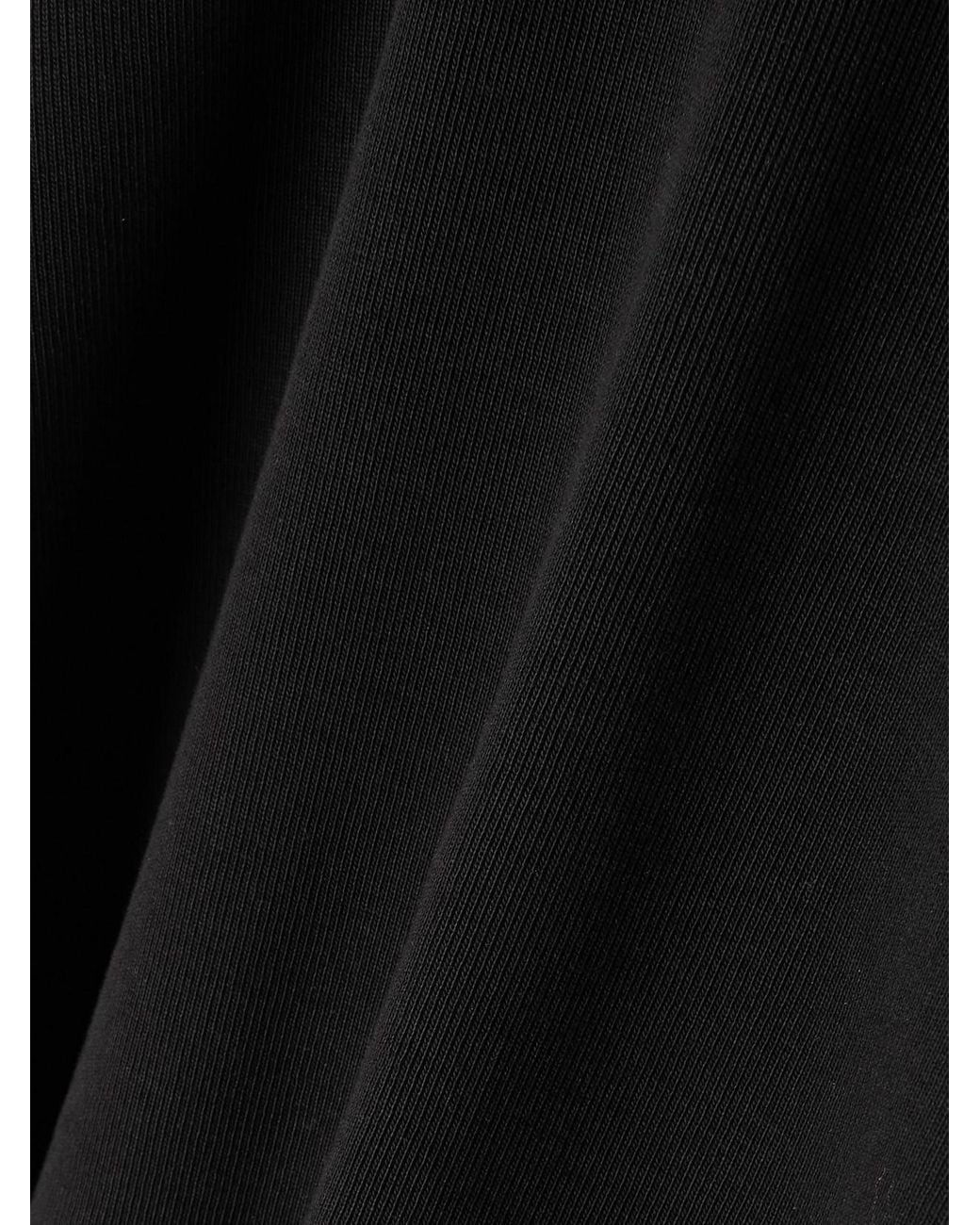 Alaïa Black Cropped Cotton-Jersey Turtleneck T-Shirt