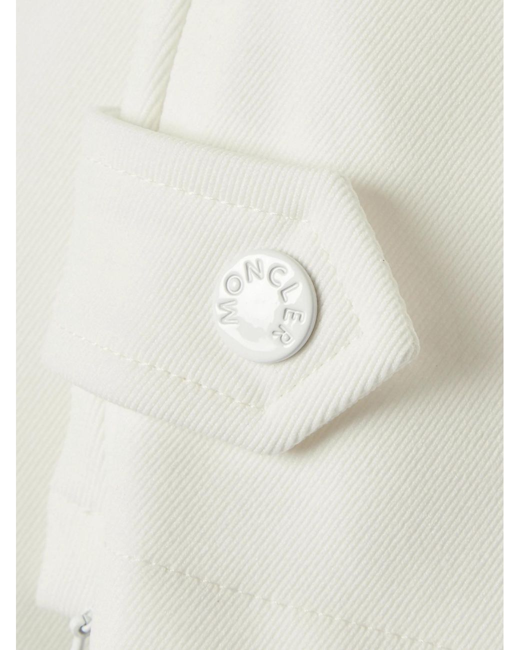 Moncler White Stretch-Twill Leggings