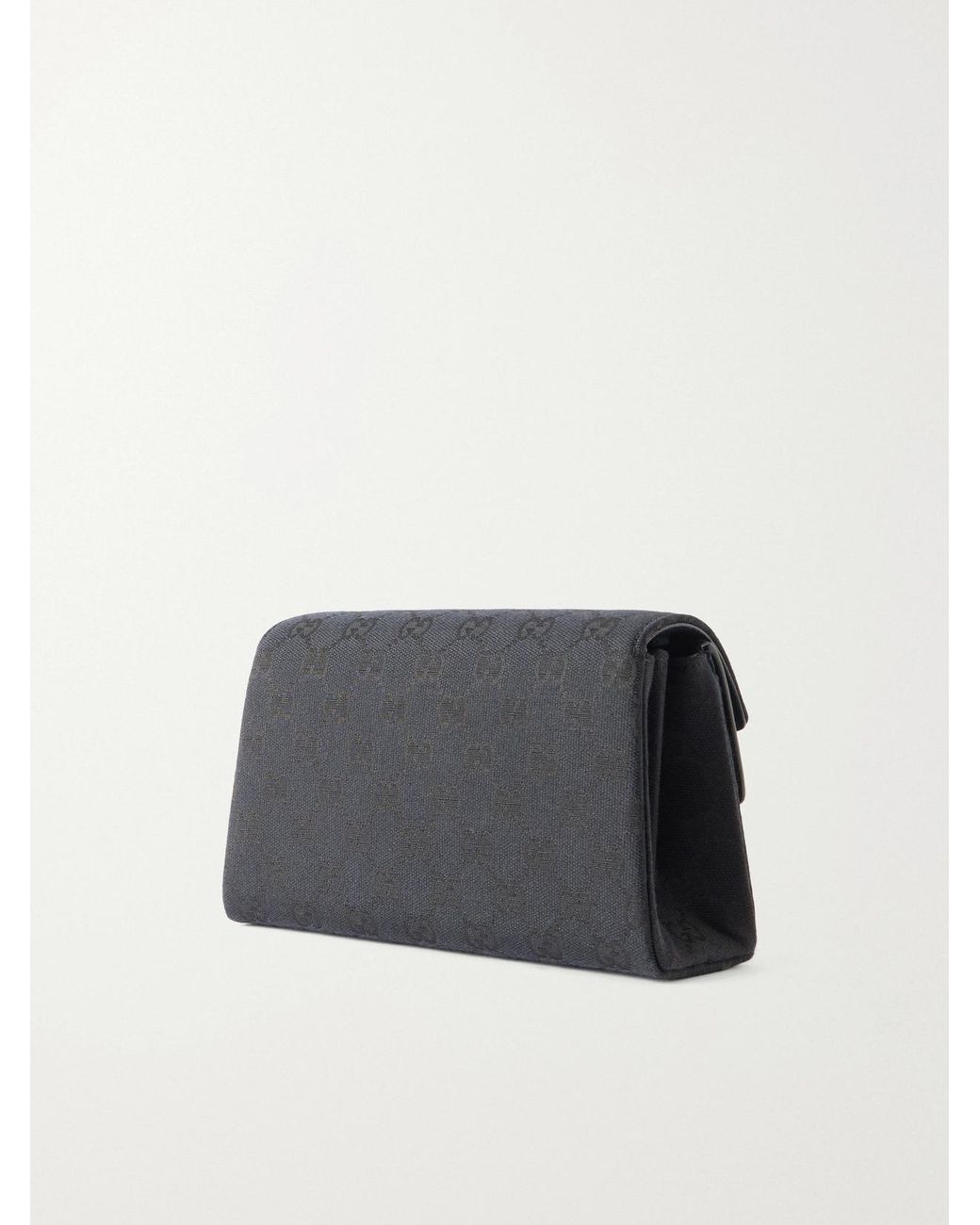 Gucci Black Dionysus Leather-Trimmed Coated Canvas-Jacquard Shoulder Bag