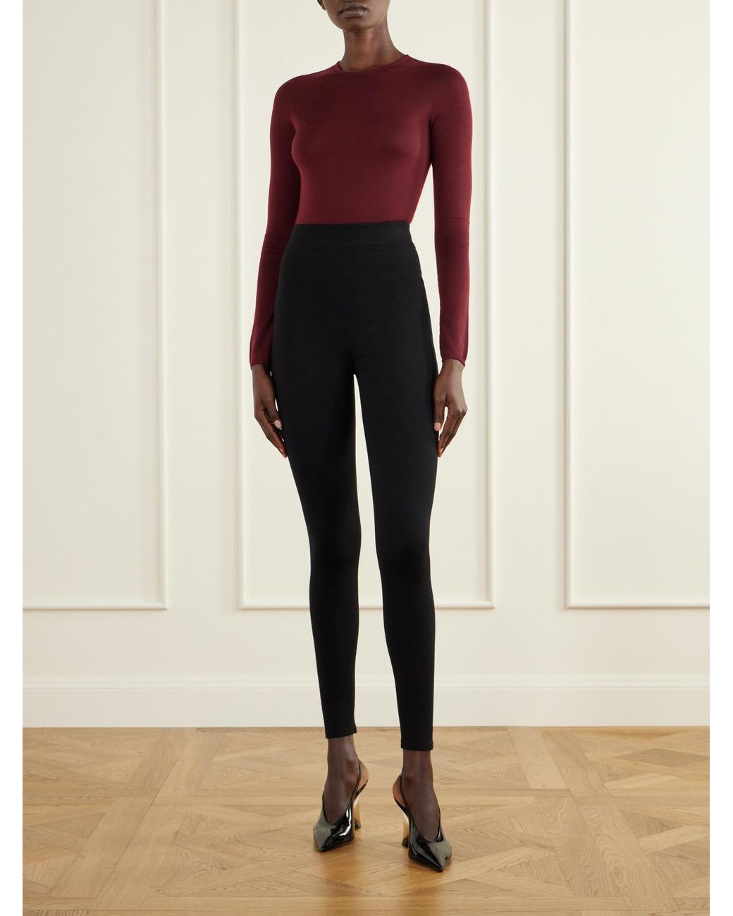Alaïa Purple Wool-Jersey Bodysuit