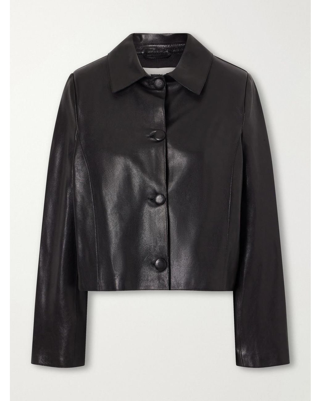 Nour Hammour Black Hadley Leather Jacket
