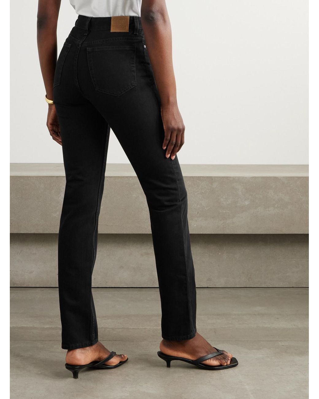 Totême  Black Garderob Mid-Rise Slim-Fit Jeans