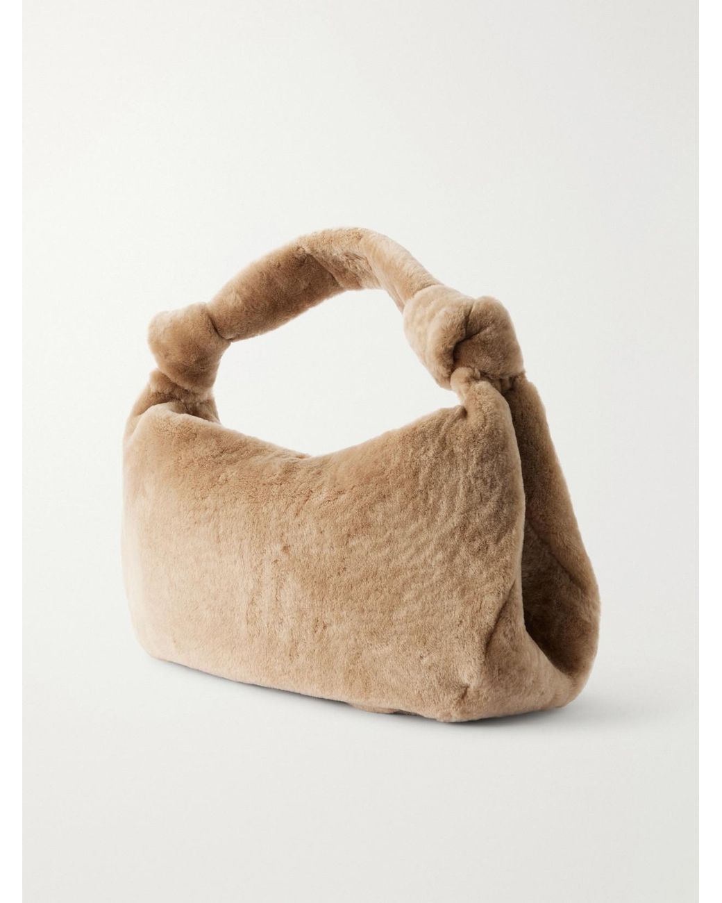 Gabriela Hearst Natural Antonia Shearling Top-Handle Bag
