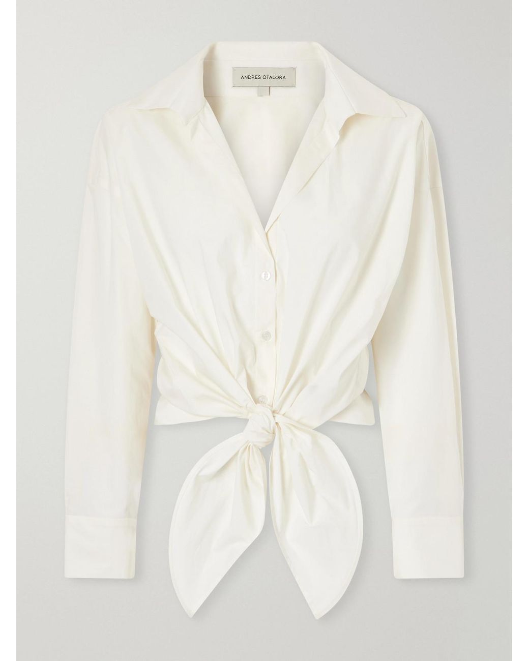 ANDRES OTALORA White Cotton Poplin Blouse