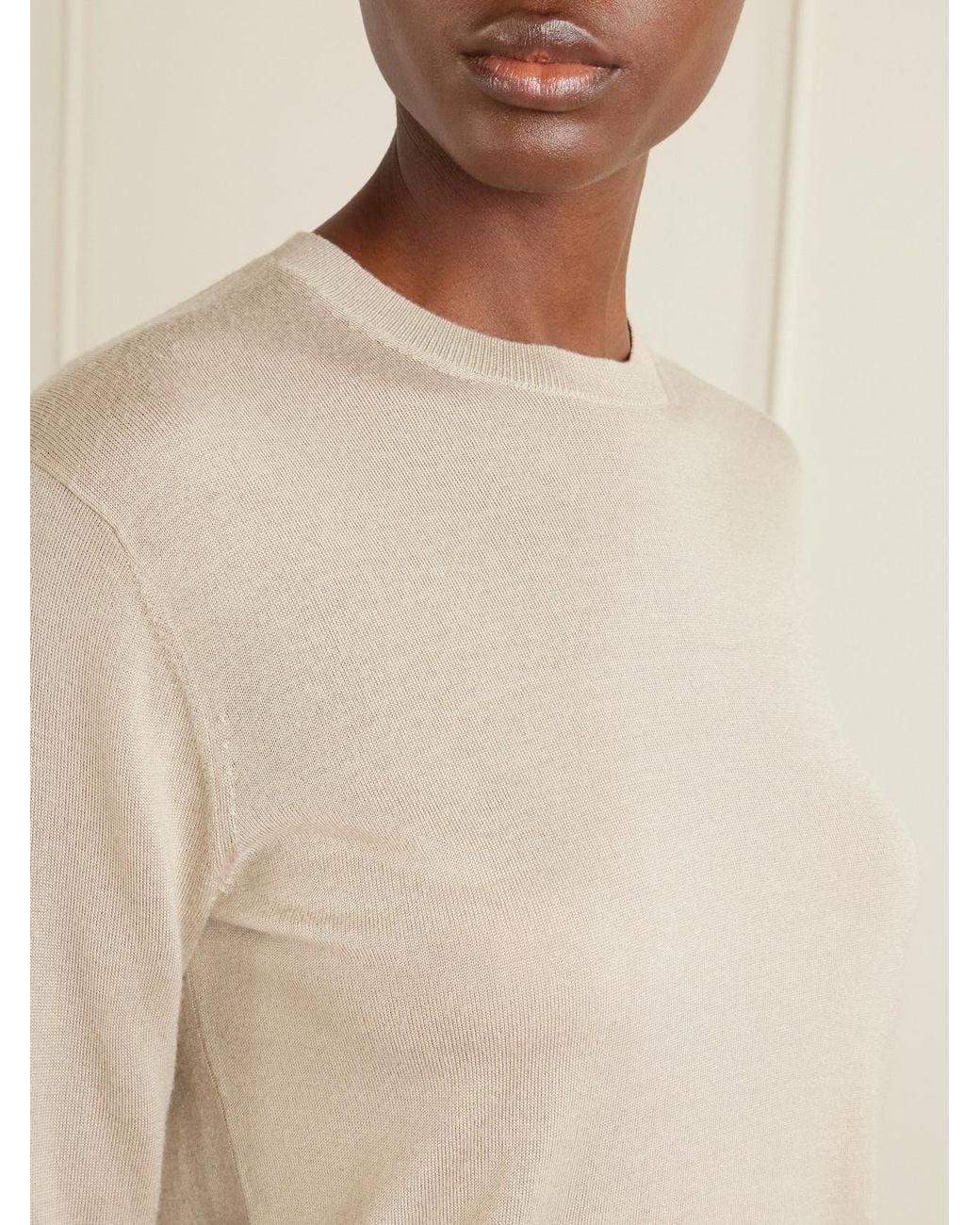 Totême  Natural Wool And Silk-Blend Sweater