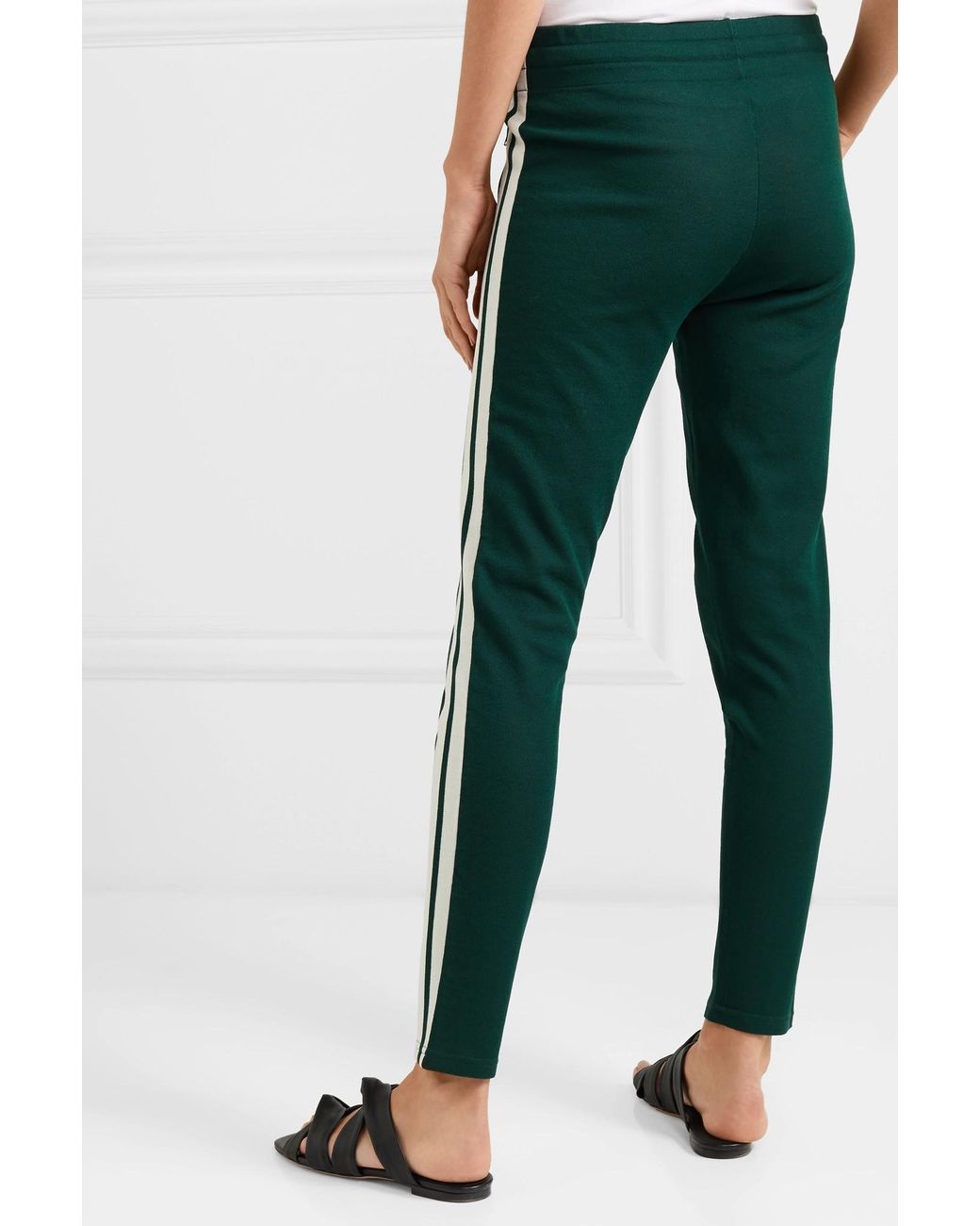 Étoile Isabel Marant Dario Striped Jersey Track Pants in Forest Green  (Green) | Lyst