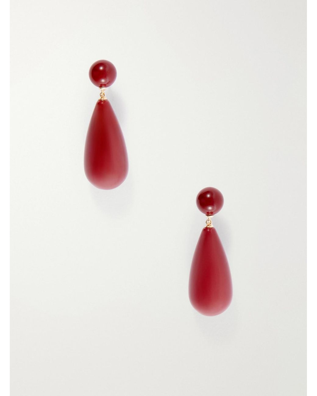 LIE STUDIO Red The Lola Mookaite And Sterling Earrings