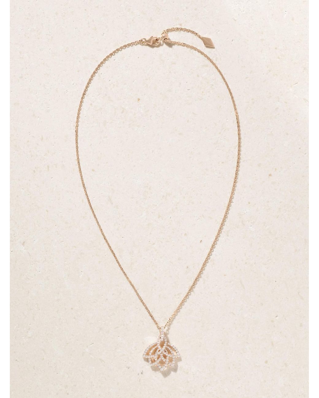 Garrard Natural 18-Karat Rose And Diamond Necklace