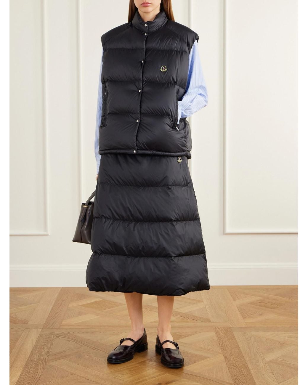 Moncler Blue Logo-Appliquéd Quilted Shell Down Vest