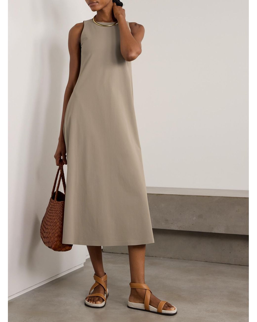 knee length dresses for ladies Max Mara Leisure Bormida Linen-Blend Shirtdress main image 1