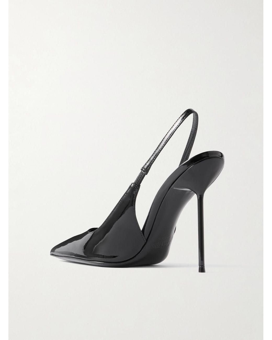 Paris Texas White Lidia Patent-Leather Slingback Pumps