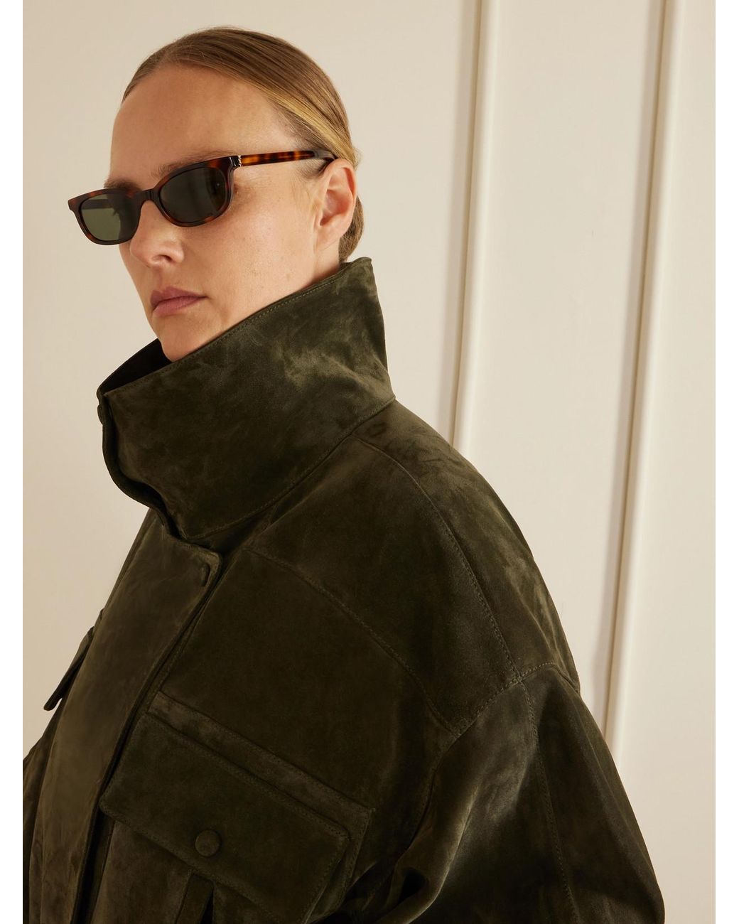 Saint Laurent Multicolor Cat-Eye Acetate Sunglasses