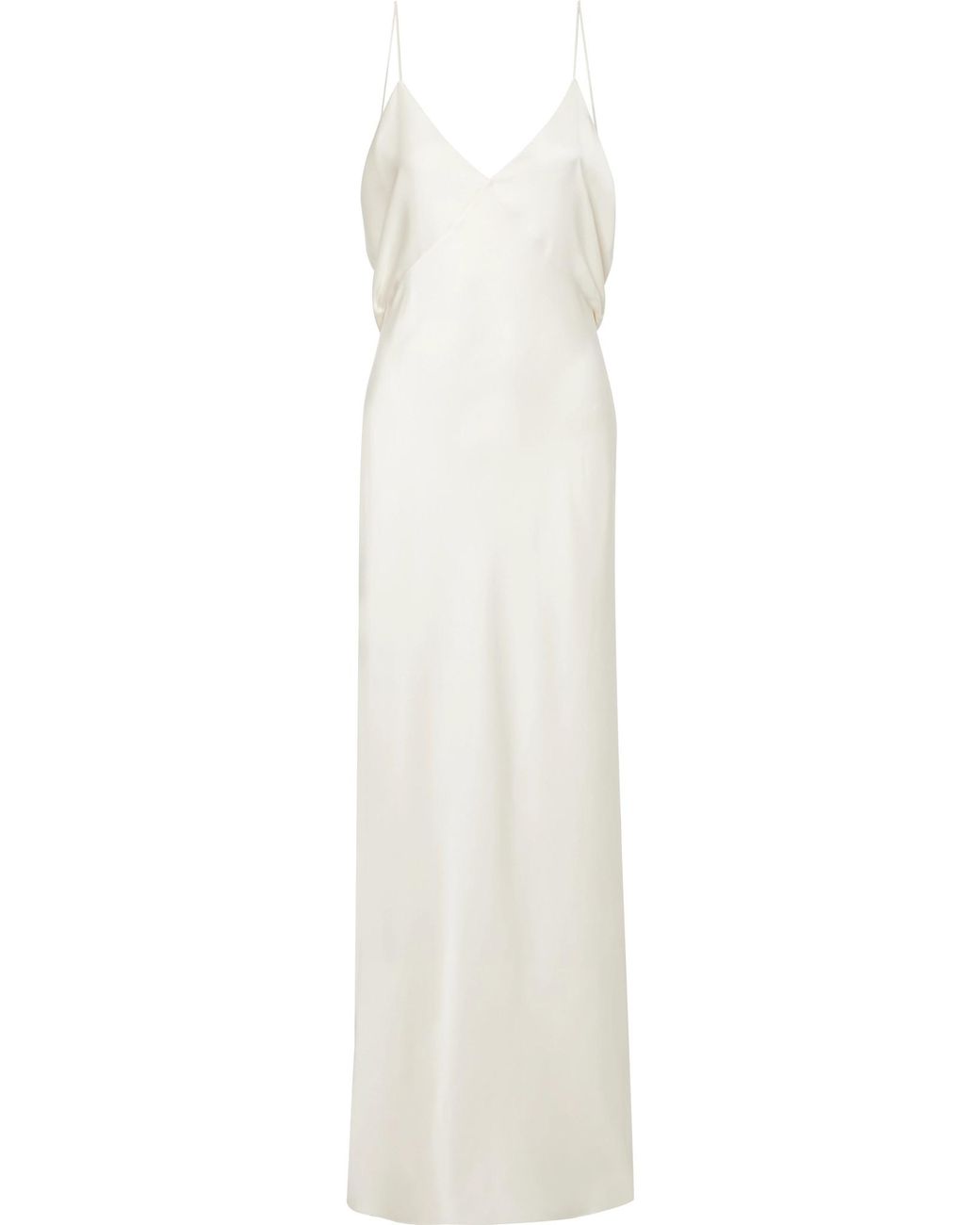 The Row Gran Open-back Silk-satin Gown in White | Lyst